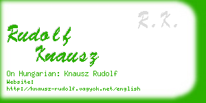rudolf knausz business card
